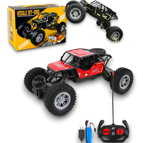 Carrinho de Controle Remoto Monster Truck 4x4 Off Road