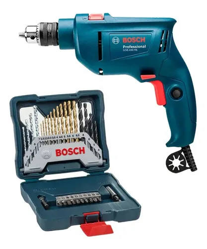Furadeira de Impacto Bosch GSB 450 RE 450W com Kit
