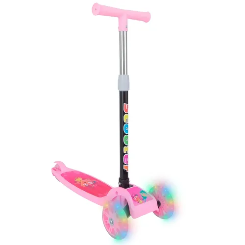 Patinete Infantil 3 Rodas com LED Dobrável