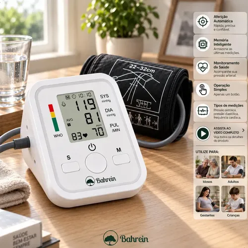 Aparelho de pressão digital de braço, automático