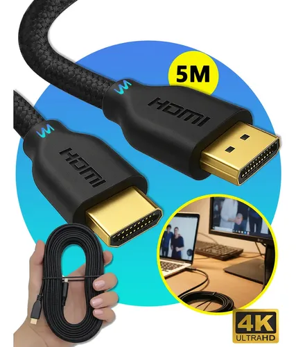 Cabo HDMI 5 metros 4K 2.0 reforçado