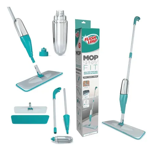 Rodo mop spray Flash Limp Fit com microfibra lavável